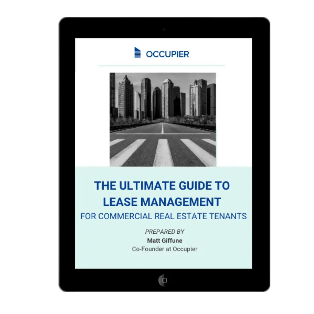 Lease Management Guide Occupier