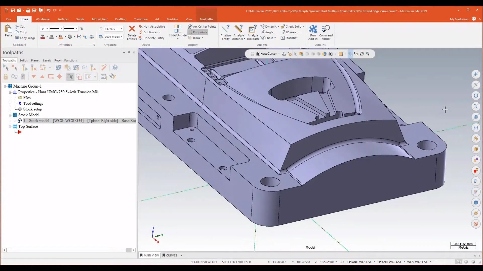 What's New Mastercam 2021 Extend Edges