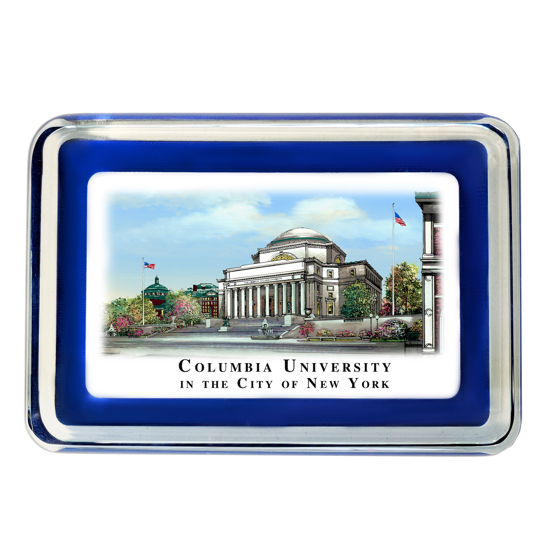 Columbia University Eglomise Paperweight at M.LaHart & Co.