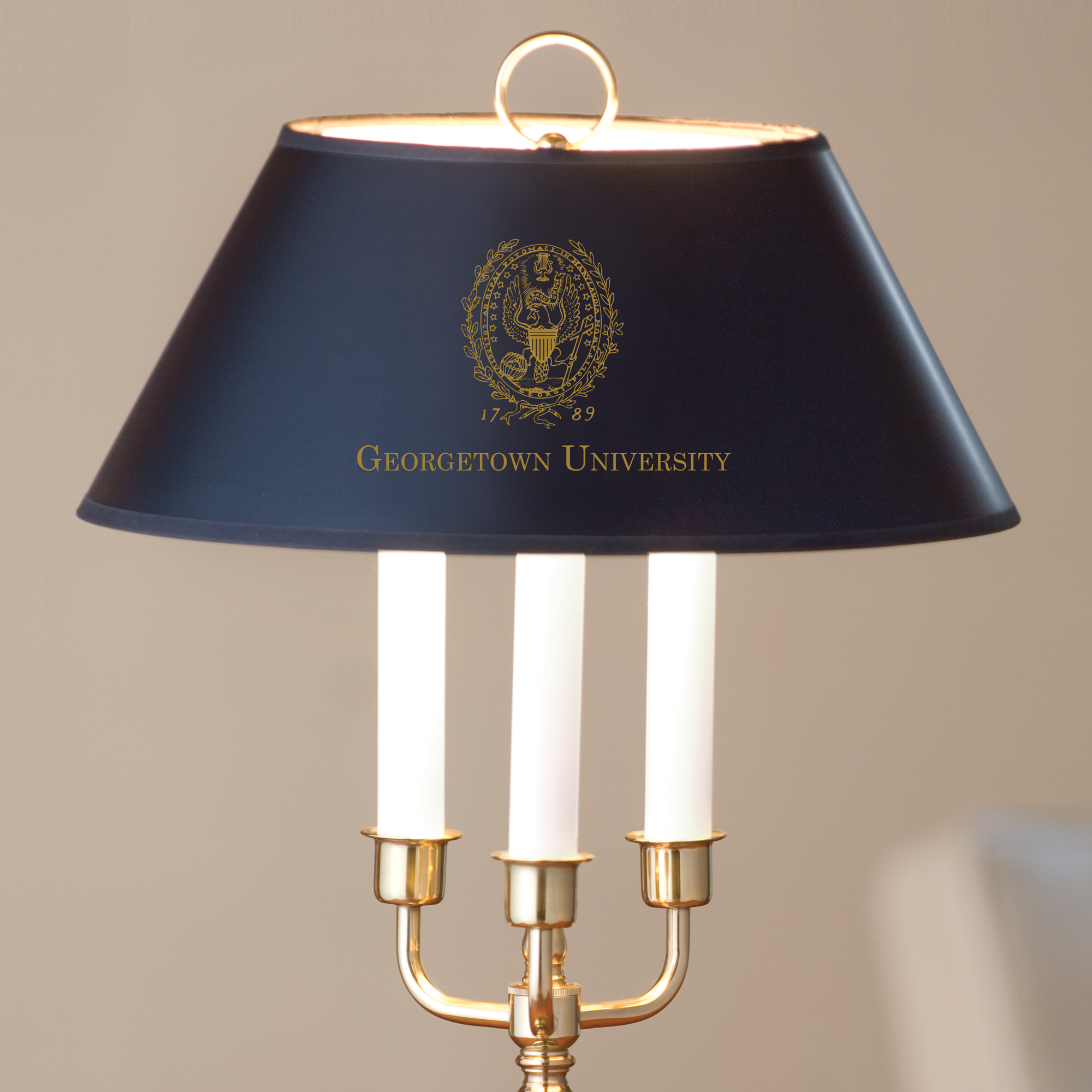 Georgetown Solid Brass Desk Lamp Traditional Lamp in Brass and Marble at M.LaHart