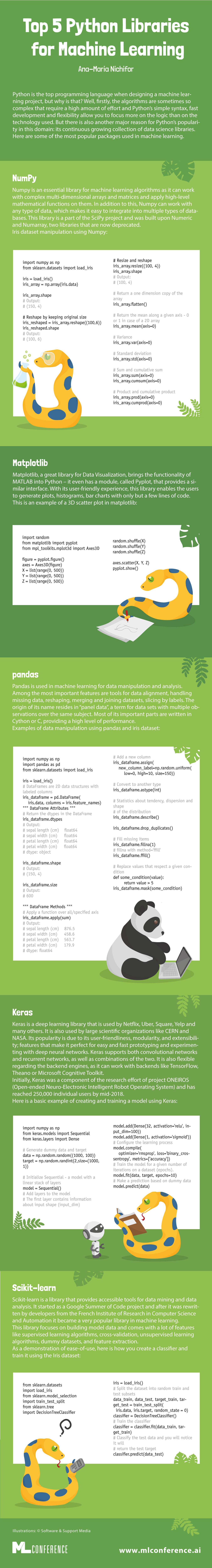 Infographic Top 5 Python Libraries for Machine Learning