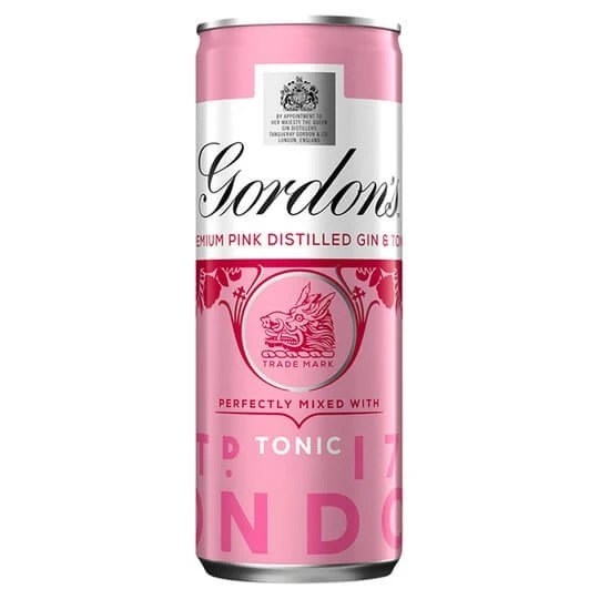 Gordon's Pink Gin & Tonic 250ml Can AFT DrinksCash & Carry