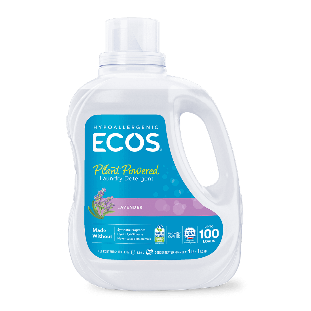 Hypoallergenic Lavender Laundry Detergent Powered By Plants ECOS®