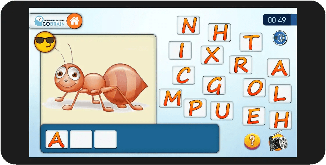 Vowels AOEUI GoBrain Trening ITS