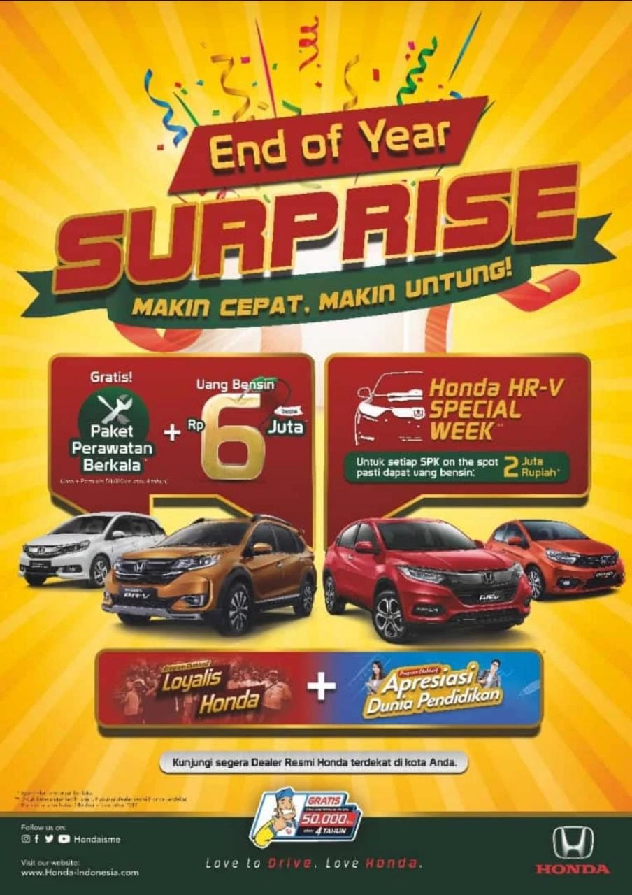 Surprise Promo Akhir Tahun Dealer Mobil Honda Jogja