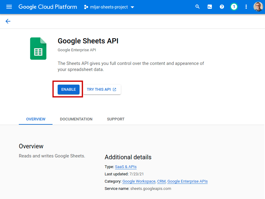 How to authenticate Python to access Google Sheets with Service Account