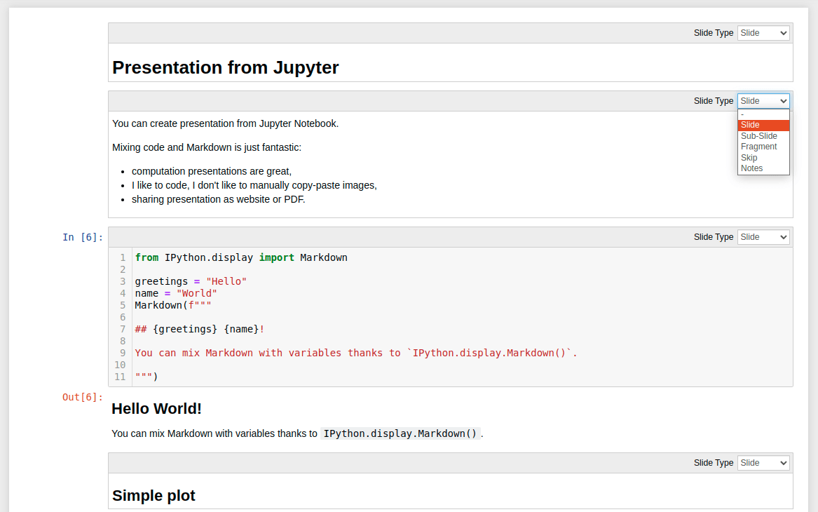 Create Presentation from Jupyter Notebook MLJAR