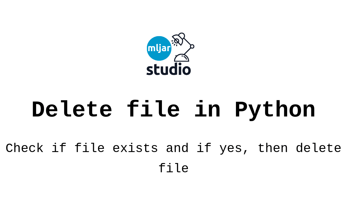Delete file in Python MLJAR