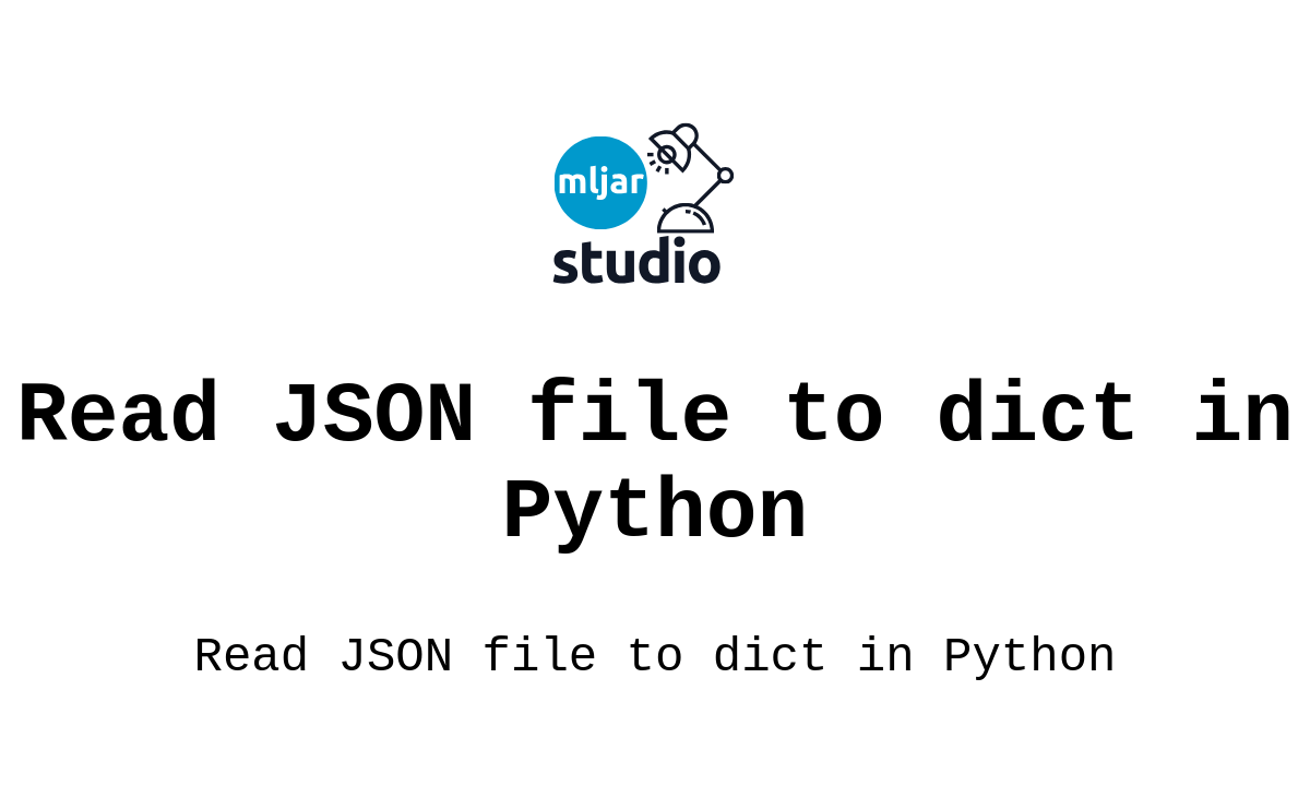 Read JSON file to dict in Python MLJAR