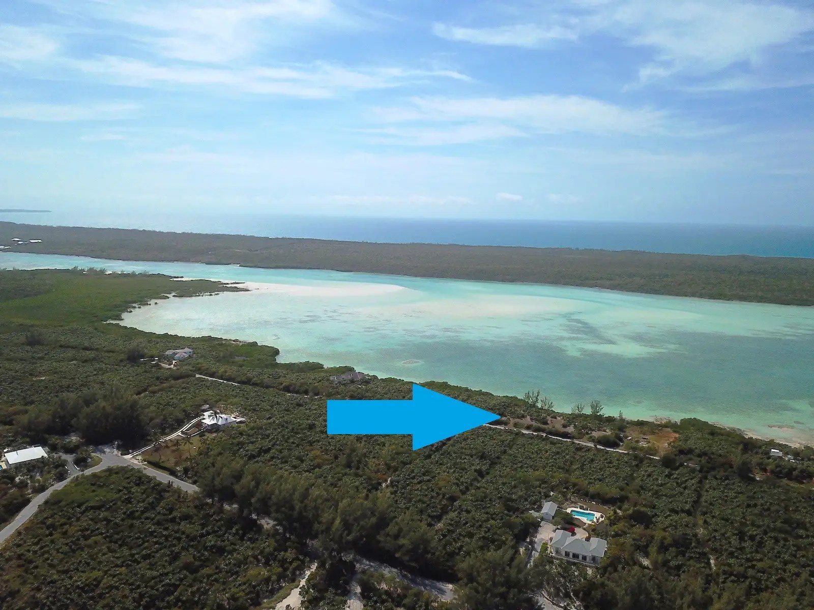 0.8 Acres of Waterfront Land for Sale, Windermere Island, Eleuthera