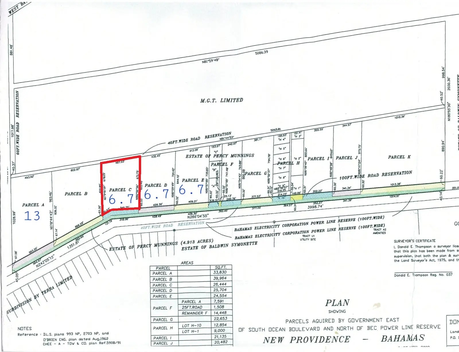 6.7 Acres of Commercial Land for Sale, Frank Watson Boulevard, South