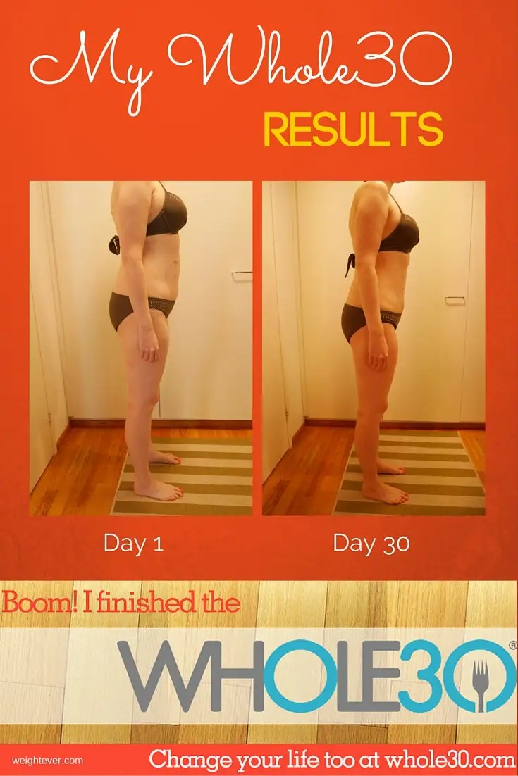 My Whole30 results Weightever