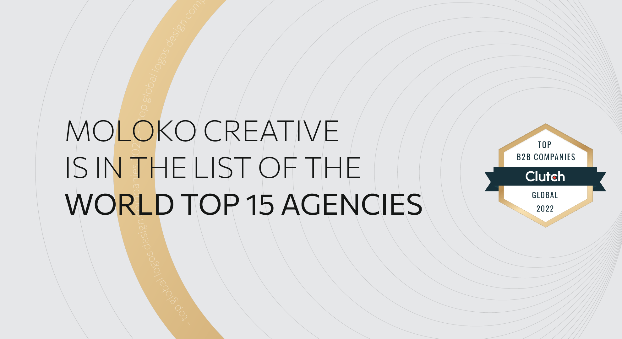Moloko Creative is on the list of the world's top 15 agencies (logo