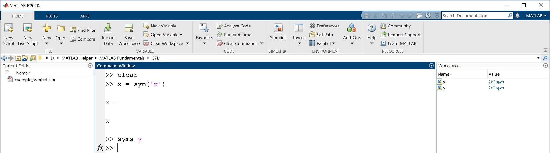 Symbolic Tools MATLAB Helper