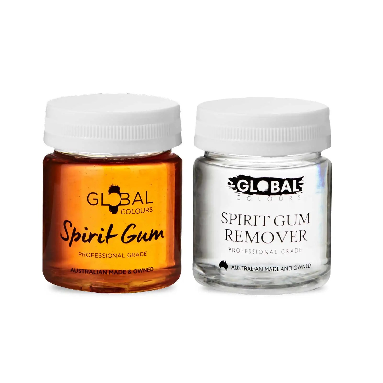 Global Colours Spirit Gum Adhesive & Remover Set 45ml Face & BodyArt