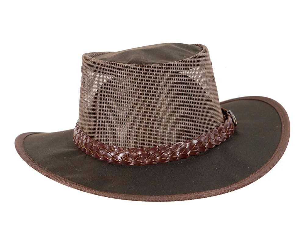 Brown Australian Kangaroo Leather Cooler Jacaru Hat Online in Australia