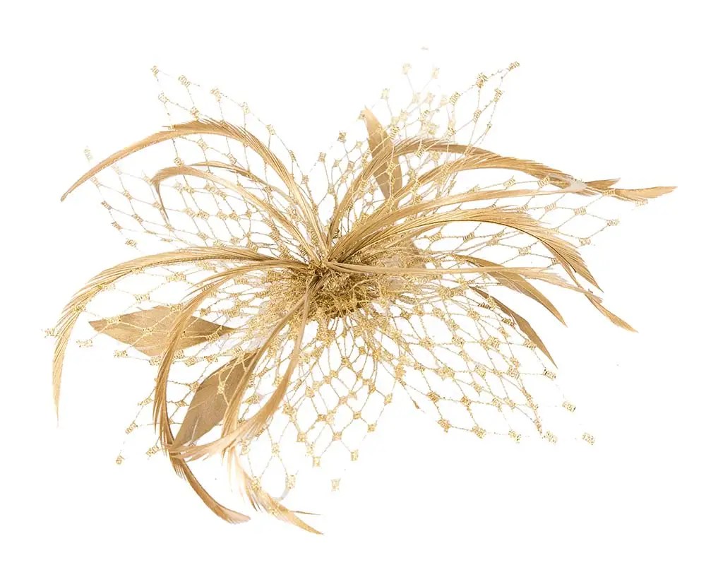 Gold Custom Made Fascinator By Cupids Millinery
