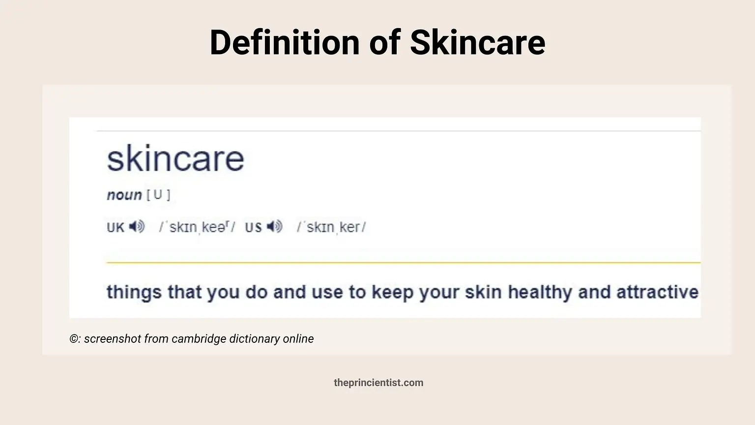 What is skincare? The Princientist