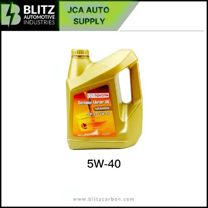 Genuine Toyota 5W40 Fully Synthetic Engine Oil API SN/CF (4L