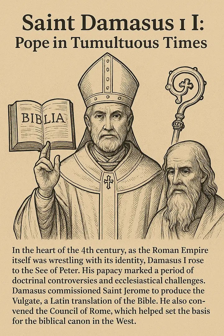 Saint Damasus I, Pope In Tumultuous Times Marayam About Mother Mary