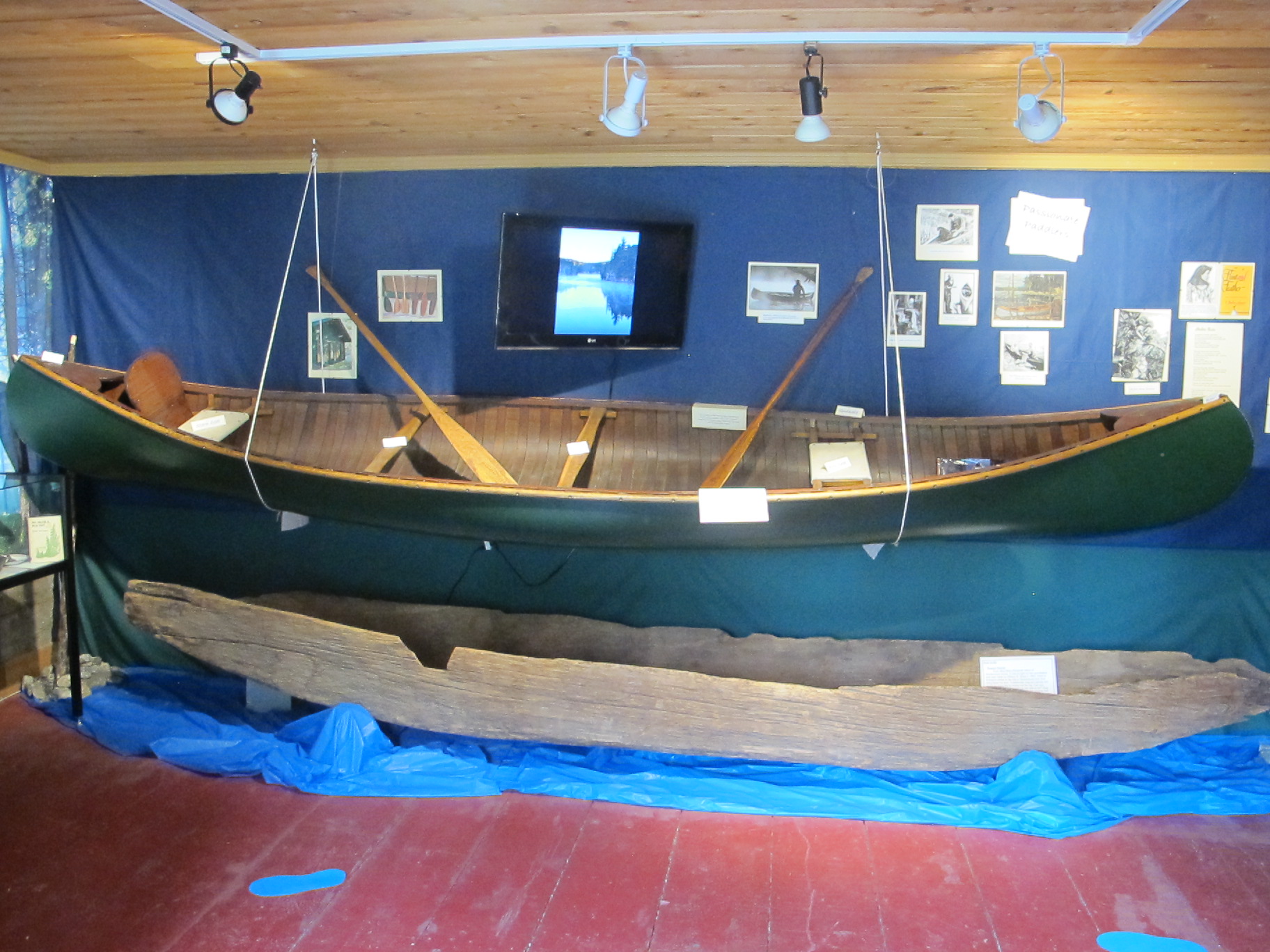 Canoe exhibit Muskoka Lakes Museum