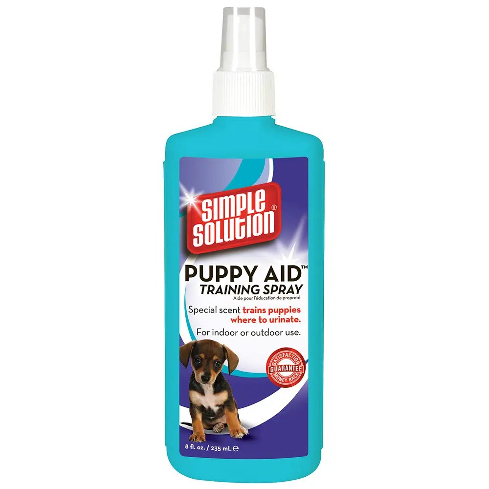 Simple Solution Puppy Aid Training Spray reduces house training time