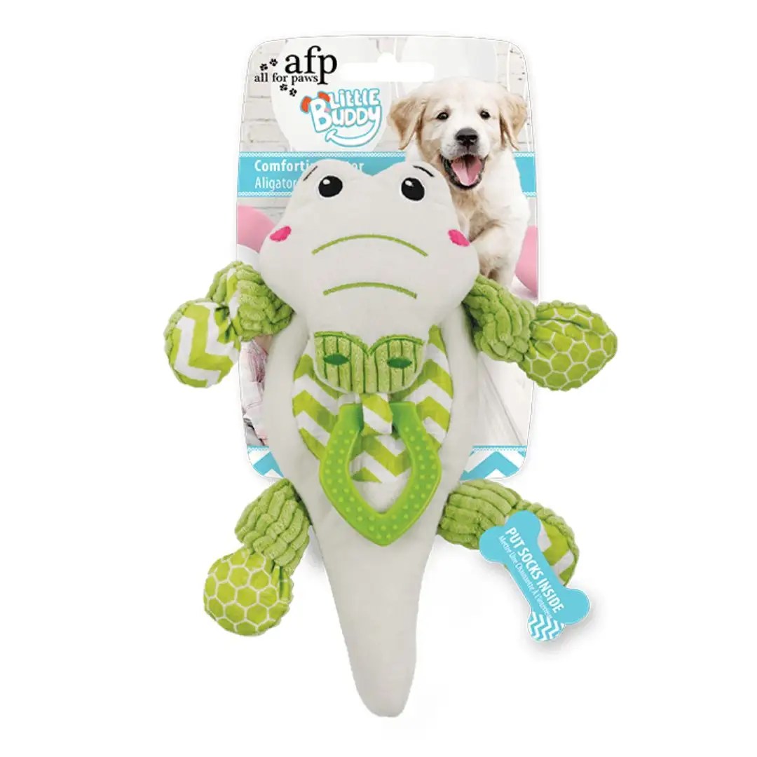 All For Paws Little Buddy Comforting Gator Dog Toy Pet Hero