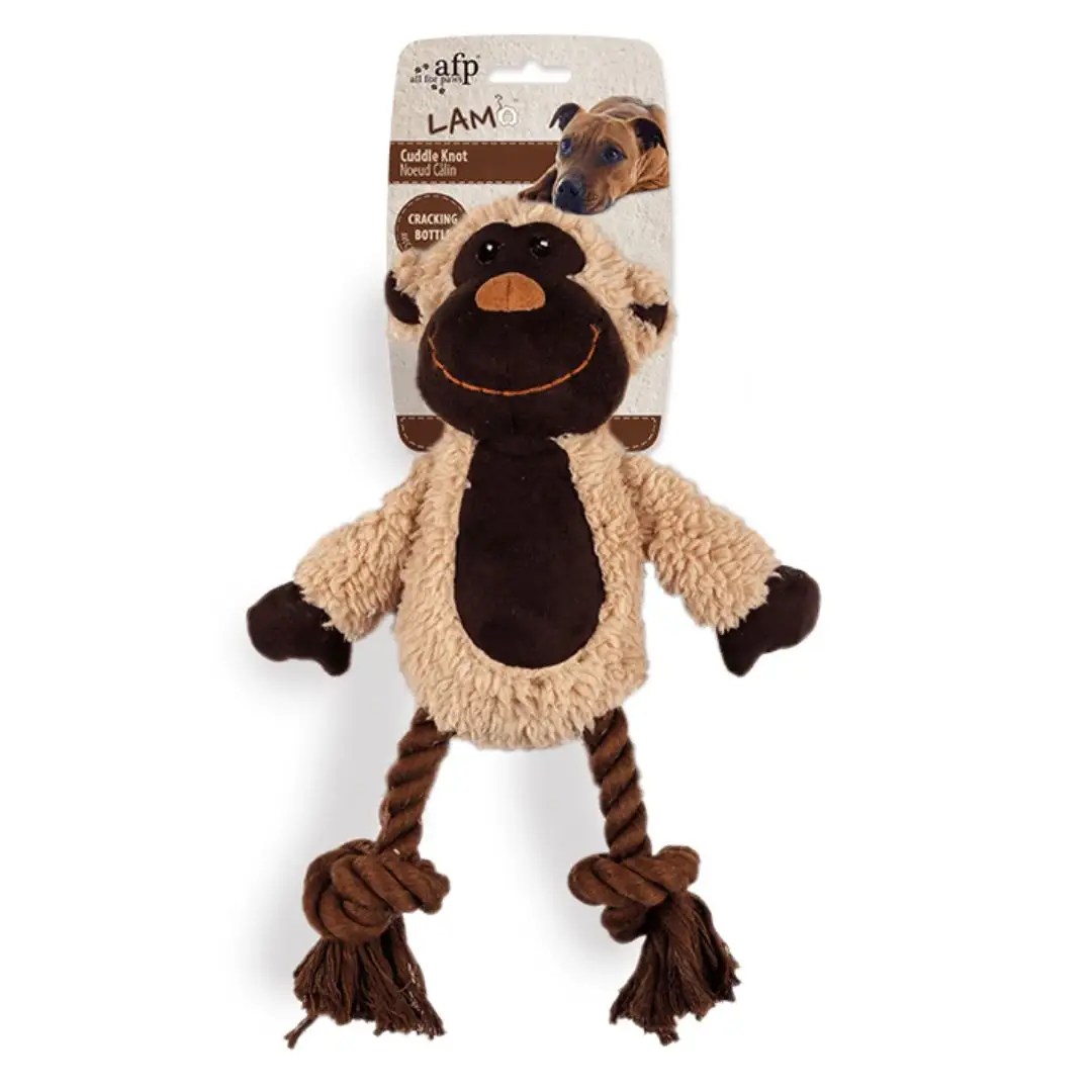 All For Paws Cuddle Knotted Rope Monkey Dog Toy Pet Hero