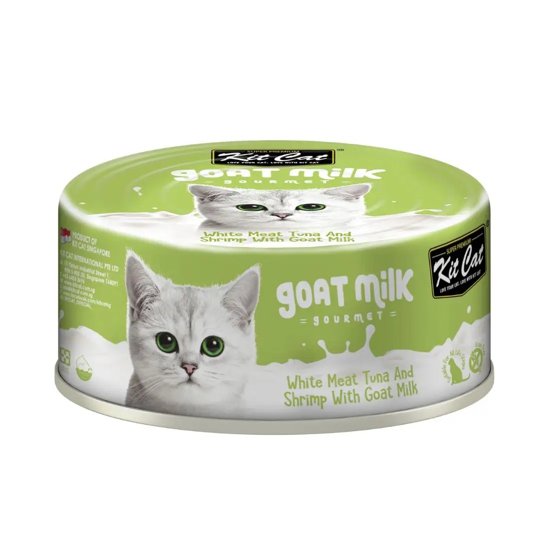 Kit Cat White Meat Tuna & Shrimp With Goat's Milk Wet Cat Food Pet Hero