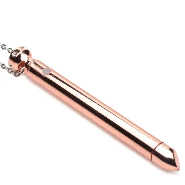 7X Vibrating Necklace – Rose Gold – The BDSM Toy Shop