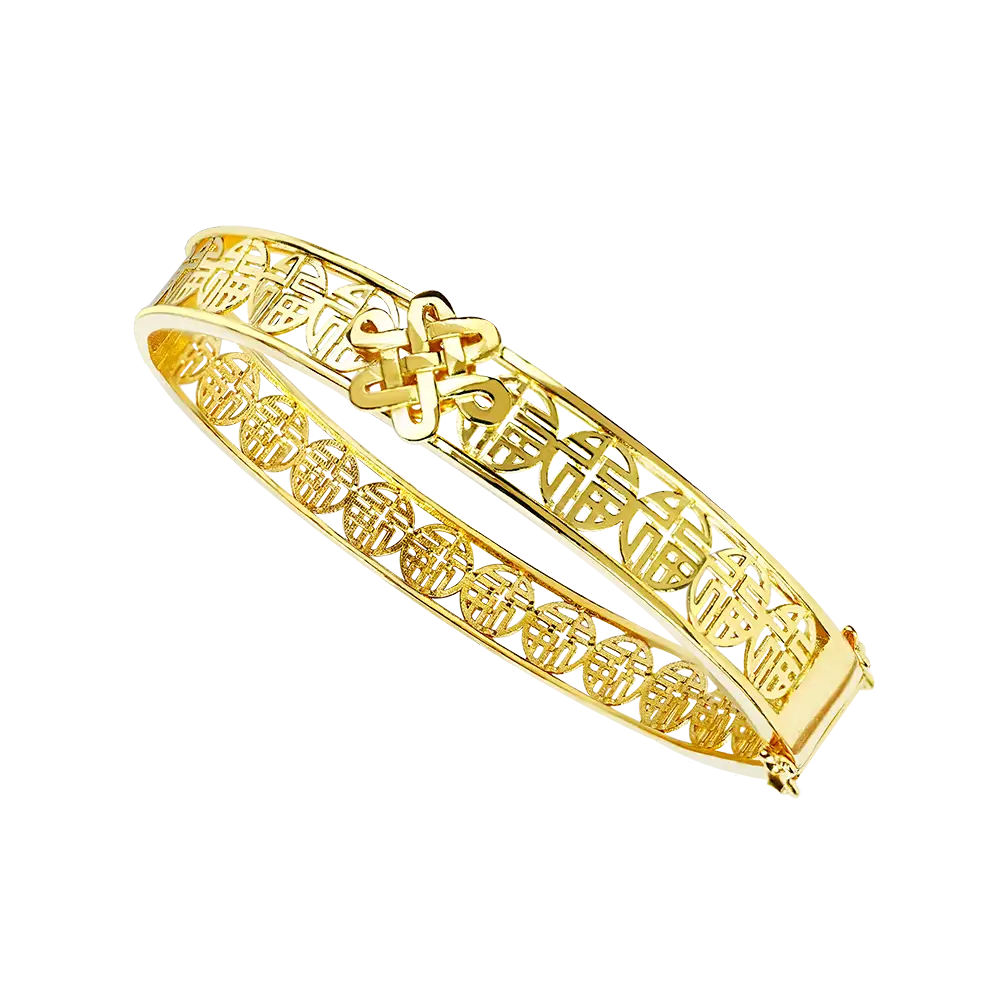 Prosperity & Bounty 916 Gold Bangle On Cheong Jewellery