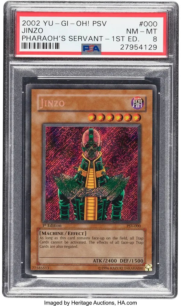 YuGiOh! 1st Ed Pharaoh's Servant Jinzo On Auction At Heritage