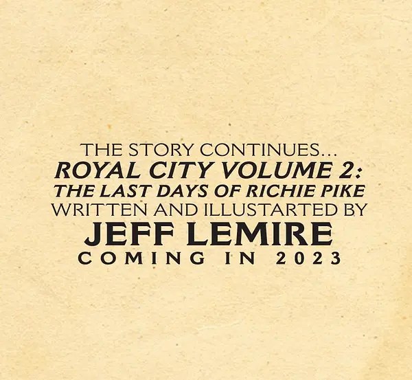 Jeff Lemire Brings Back Royal City From Image Comics In 2023