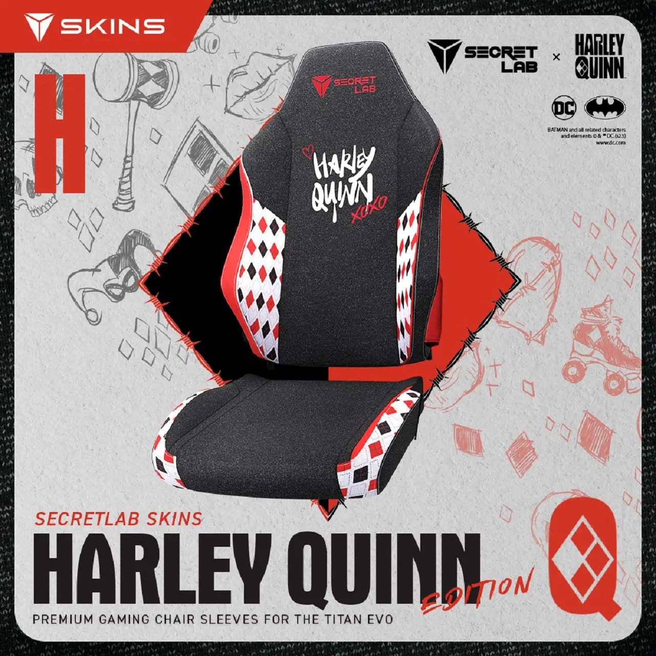 Secretlab Announces New Harley Quinn Edition Gaming Chair Skin(08)