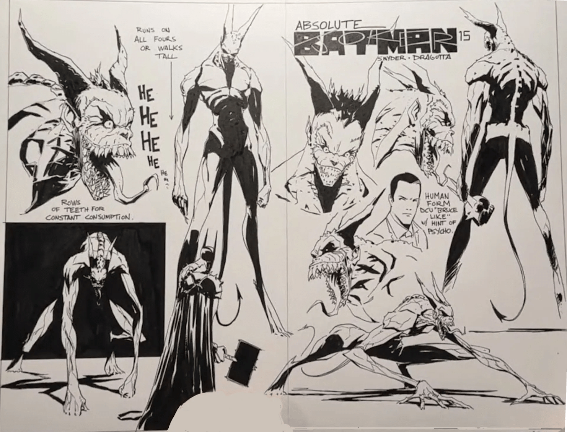 Nick Dragotta's Design Of Absolute Joker For Absolute Batman 15