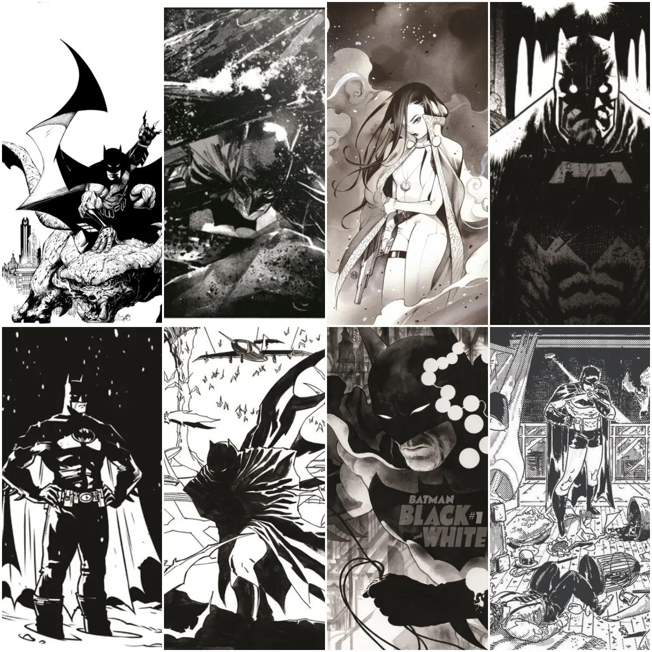 Batman Black And White Cover