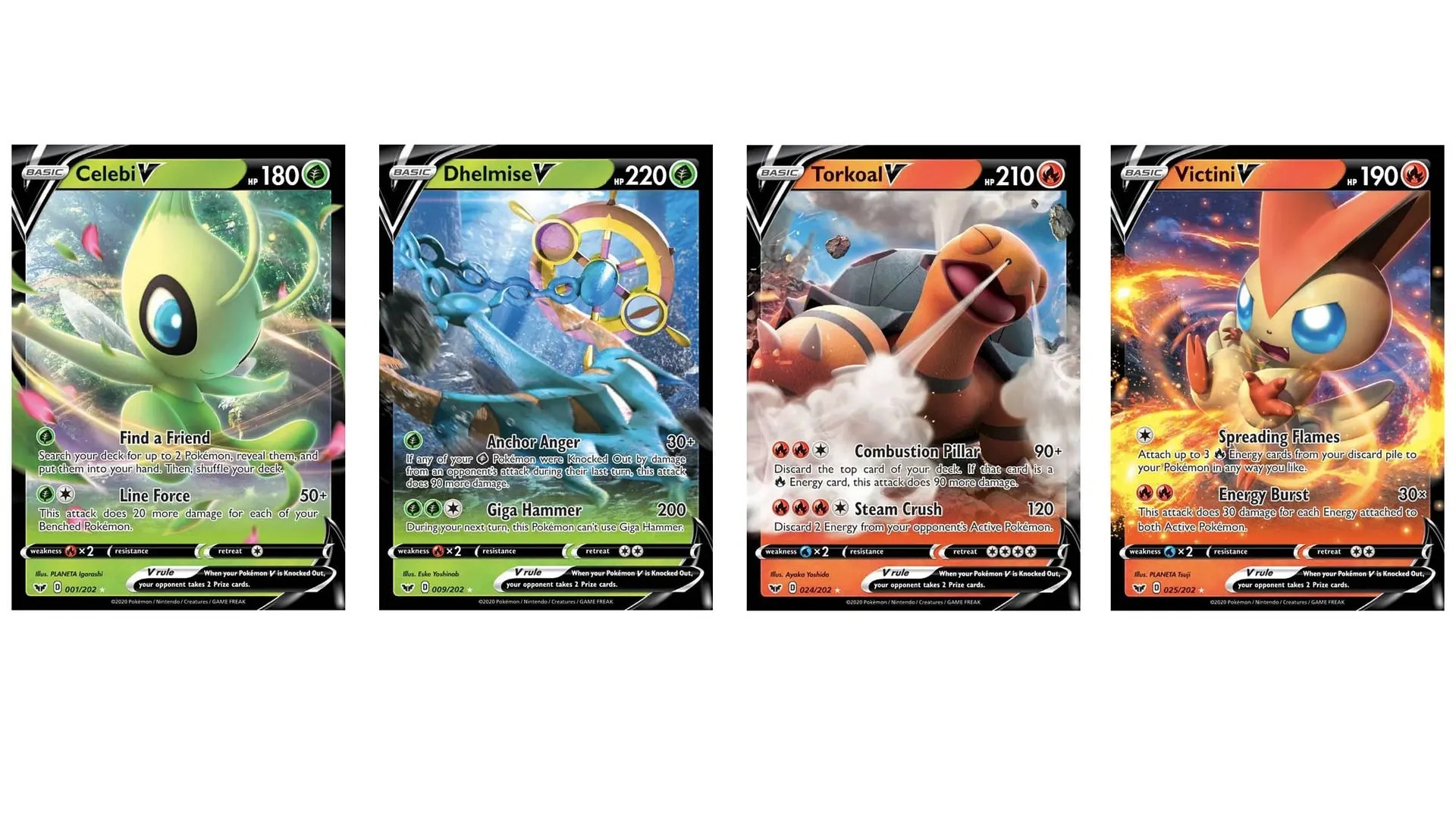 The Pokémon V Cards Of Pokémon TCG Sword & Shield Part 1