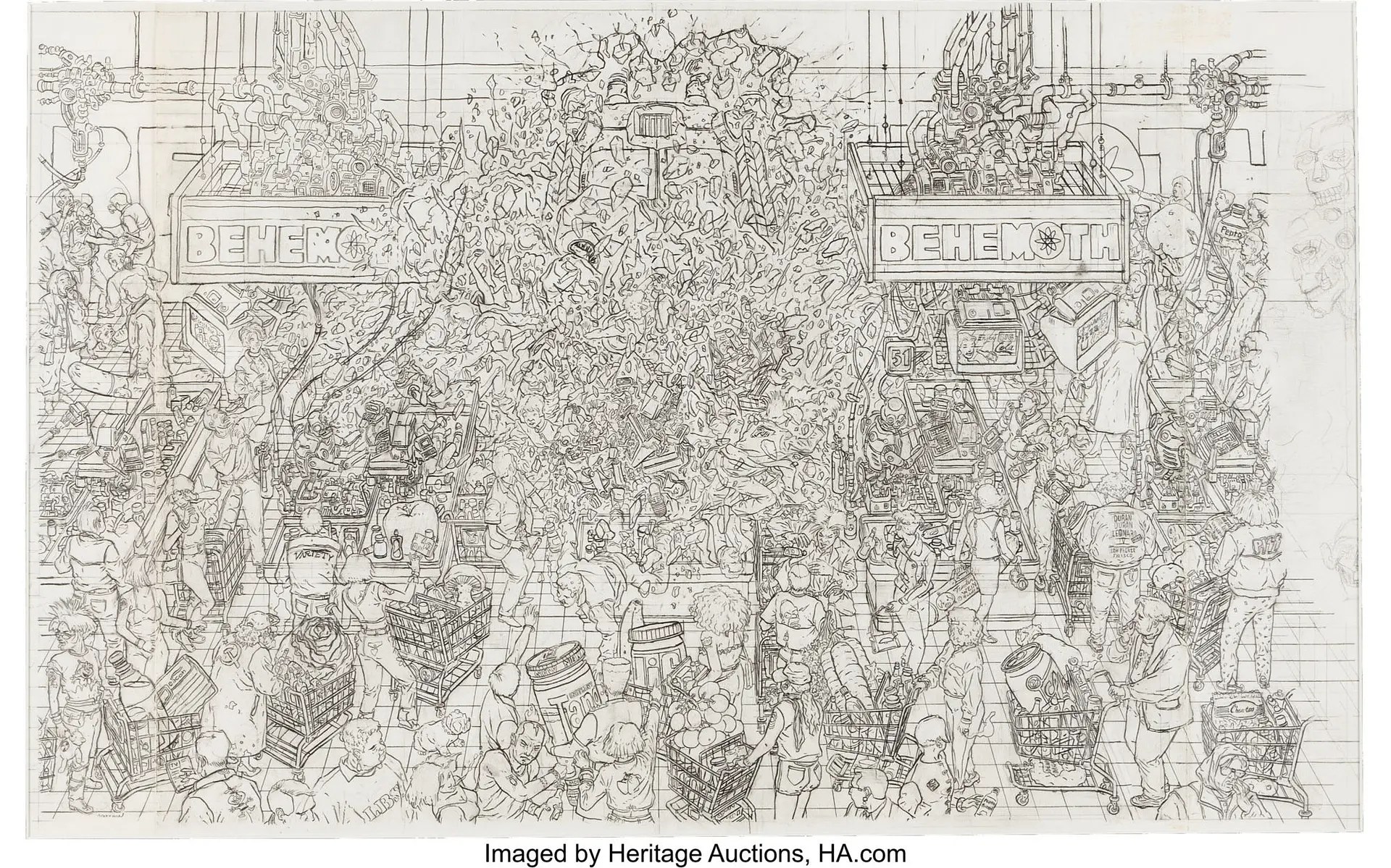 Geof Darrow Hard Boiled Original Auctioned Artwork Makes You Go Blind