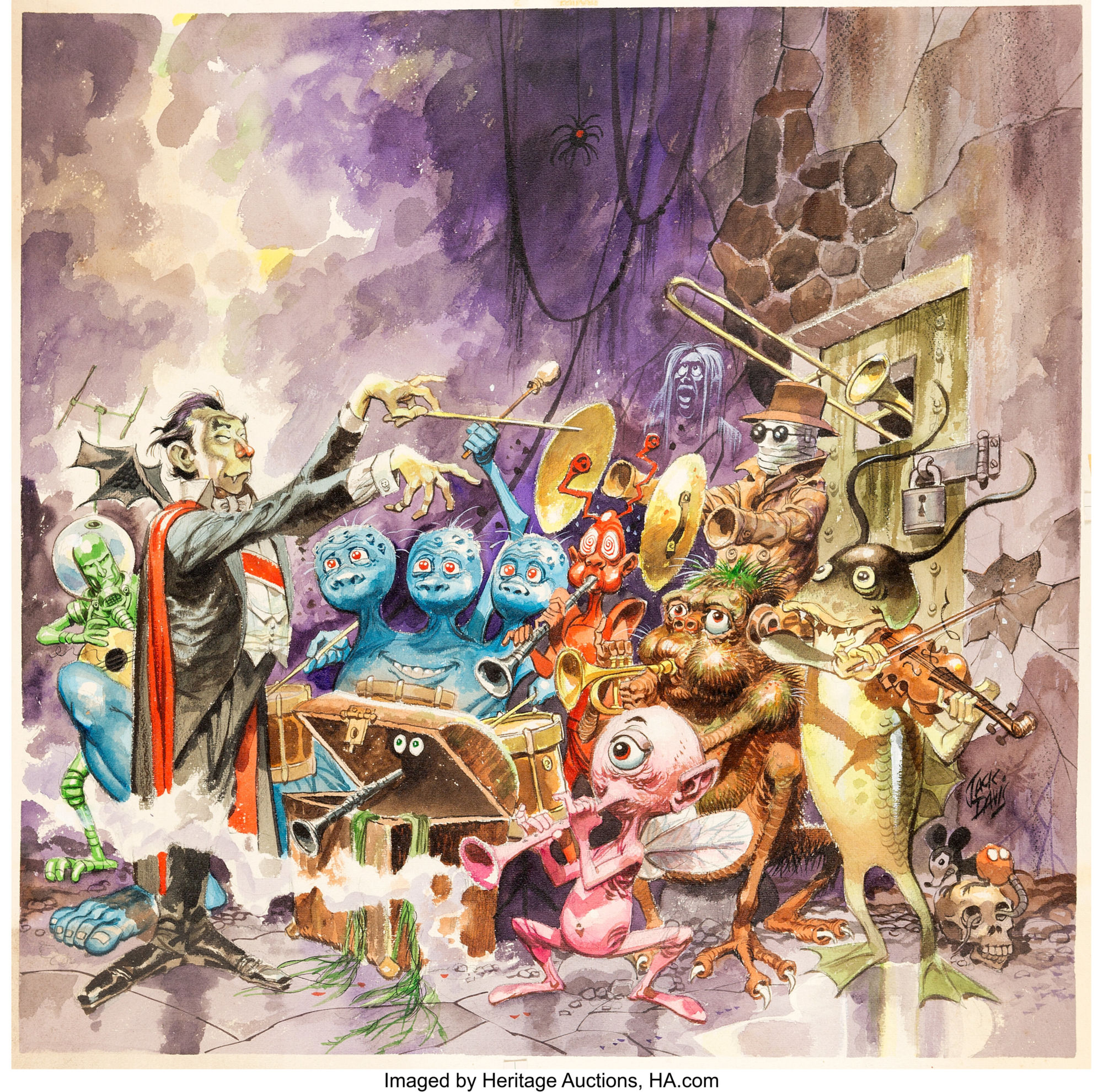 Jack Davis Monster Rally Album Cover Art On Auction
