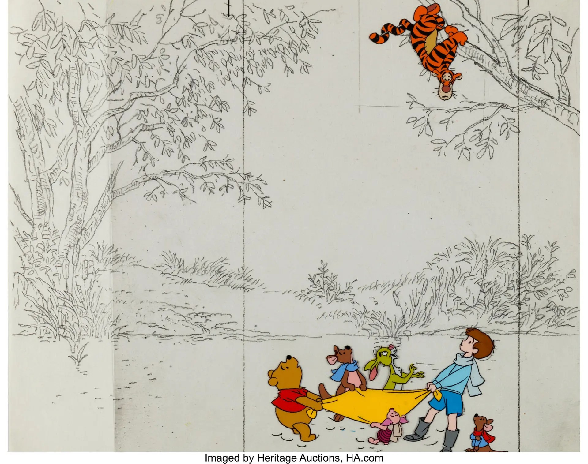 Nostalgic Winnie the Pooh Book Illustration Hits Auction