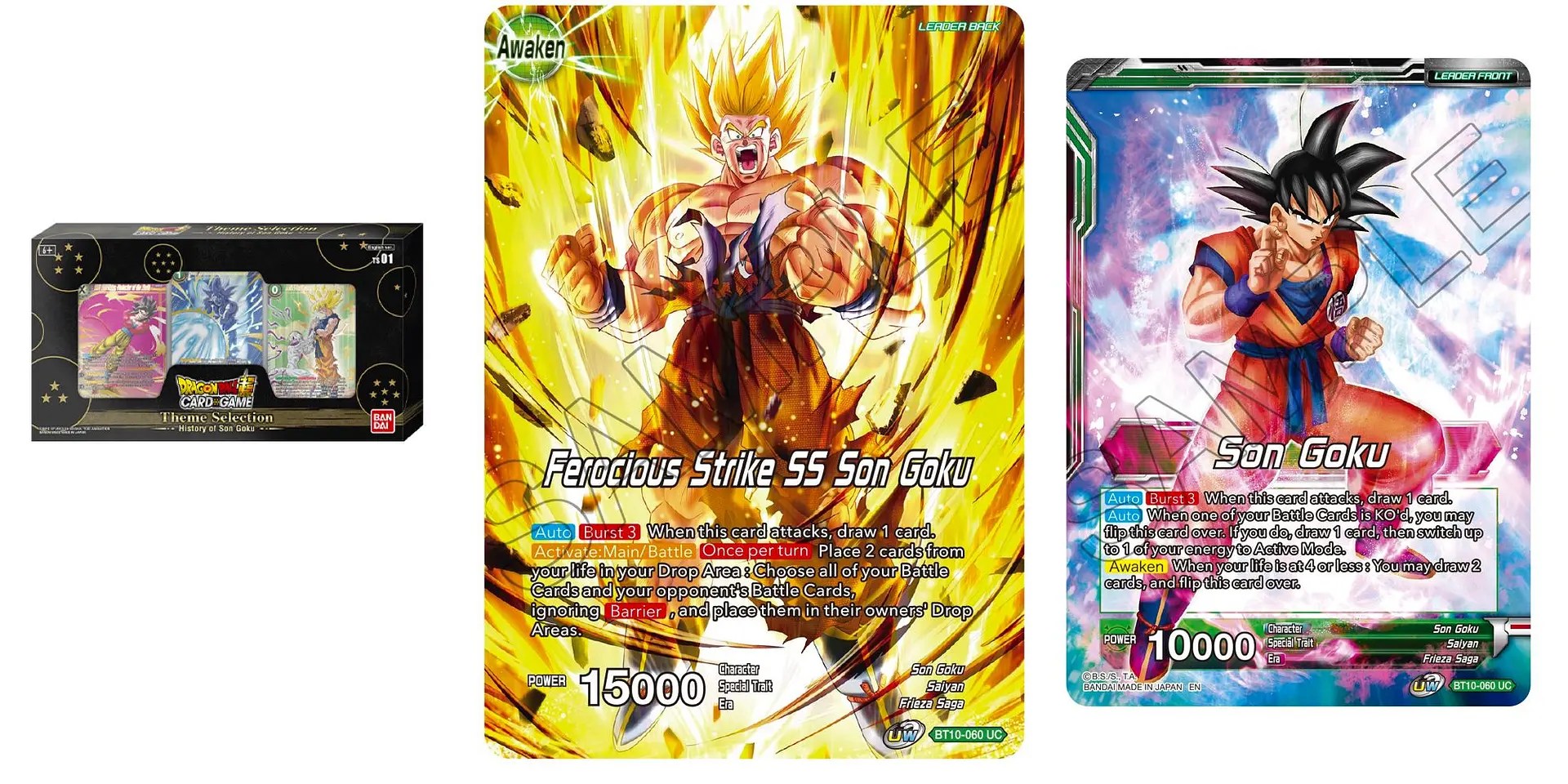 Dragon Ball Super Previews History of Goku & Vegeta Cards Goku Leader