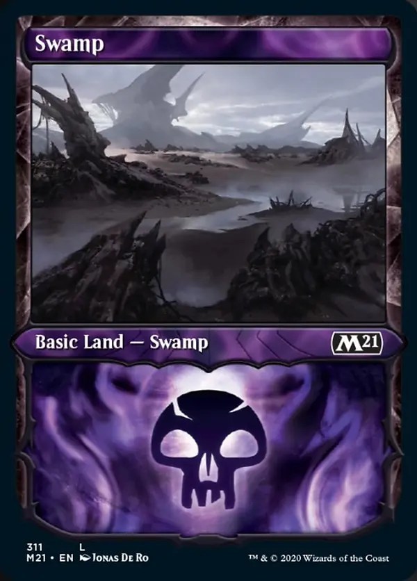 Magic The Gathering's Core 2021 Features New Showcase Basic Lands