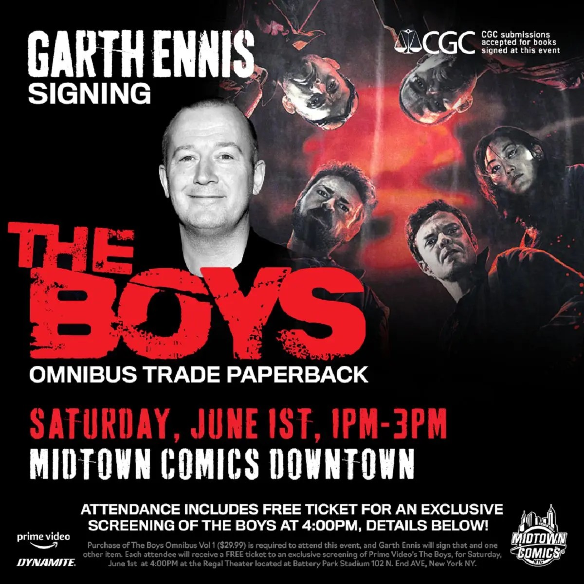 'The Boys' Midtown Comics Offering Garth Ennis Signing, Free Screening