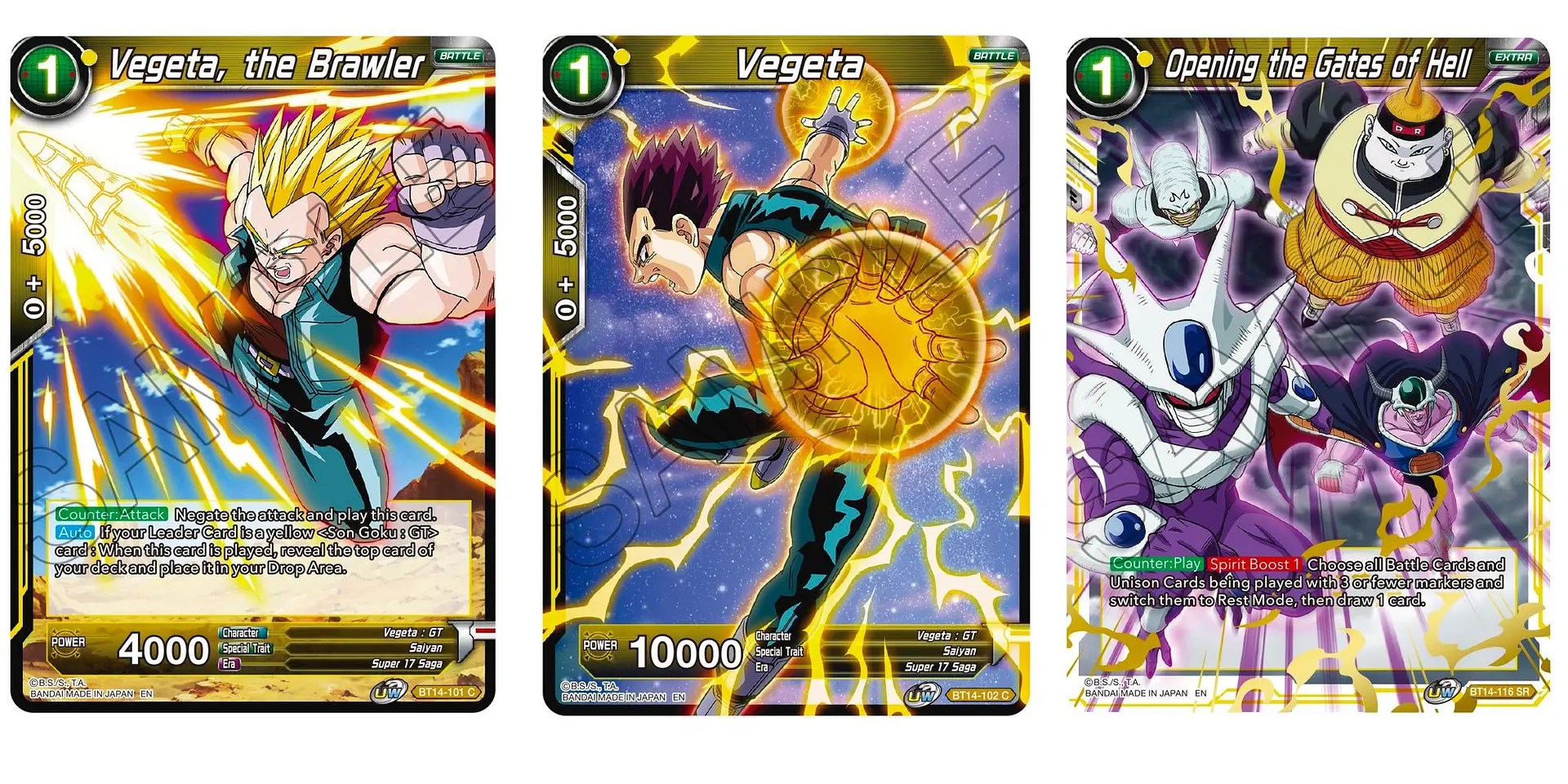 GT Vegeta & Villains Feature in Dragon Ball Super CG Cross Spirits