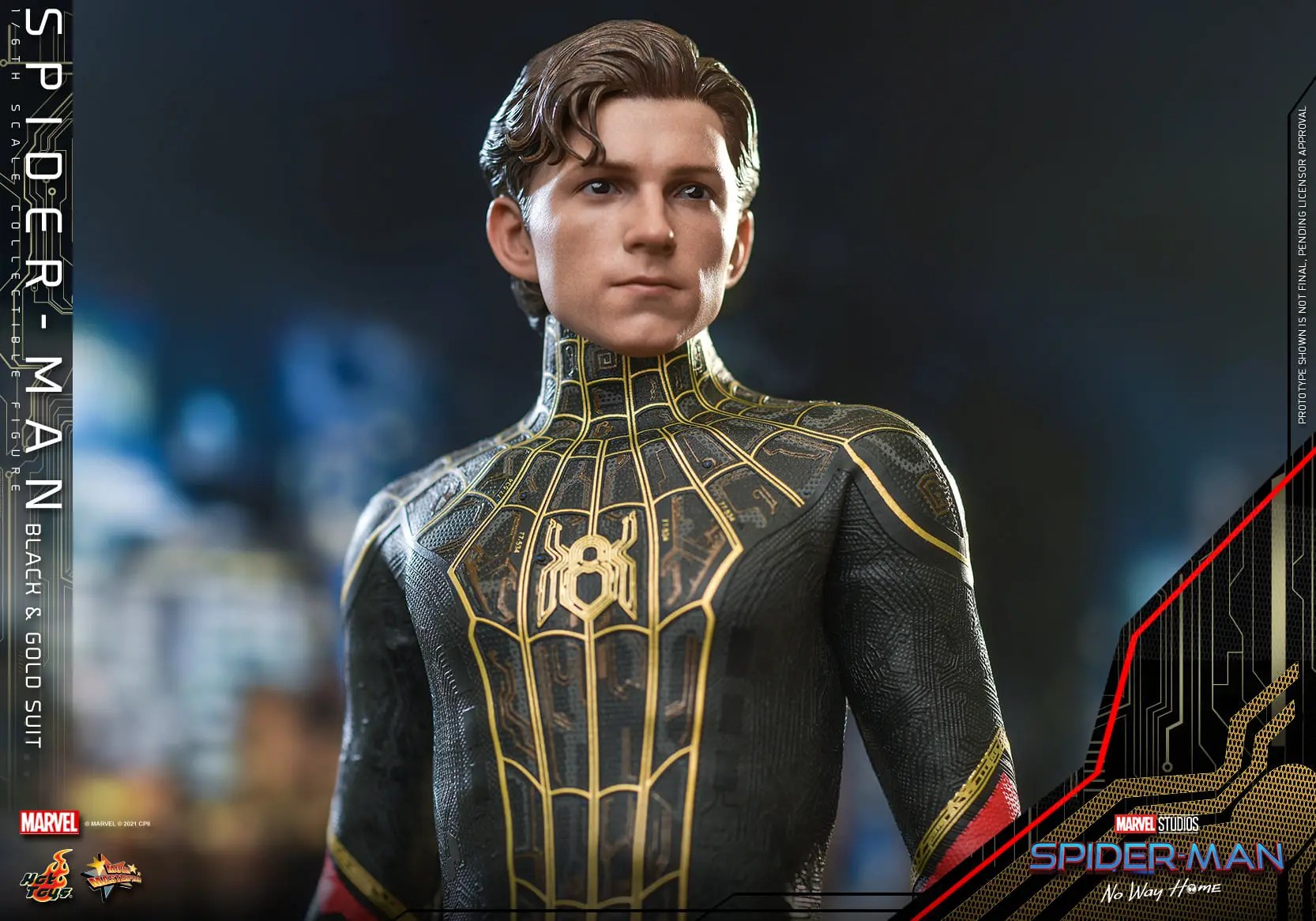 SpiderMan No Way Home Black & Gold Suit Comes to Hot Toys