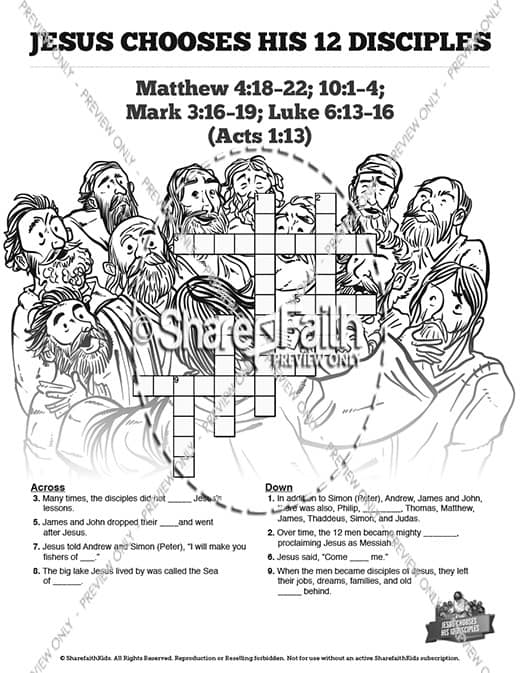 ShareFaith Media » Jesus Chooses His 12 Disciples Sunday School
