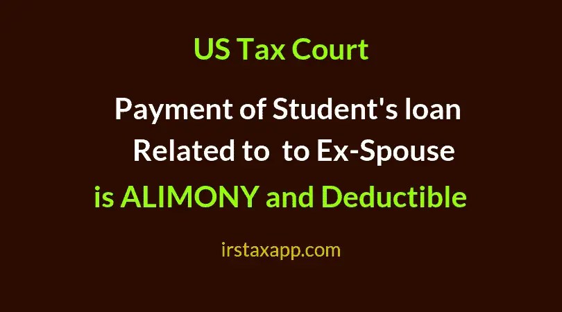 alimony taxation Internal Revenue Code Simplified