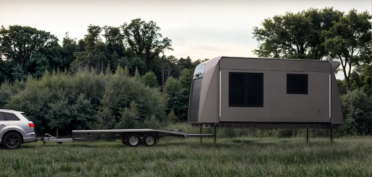 Foldable Mobile Home / Caravan / Tiny House / 26 m2 / 3,5t / KfW55