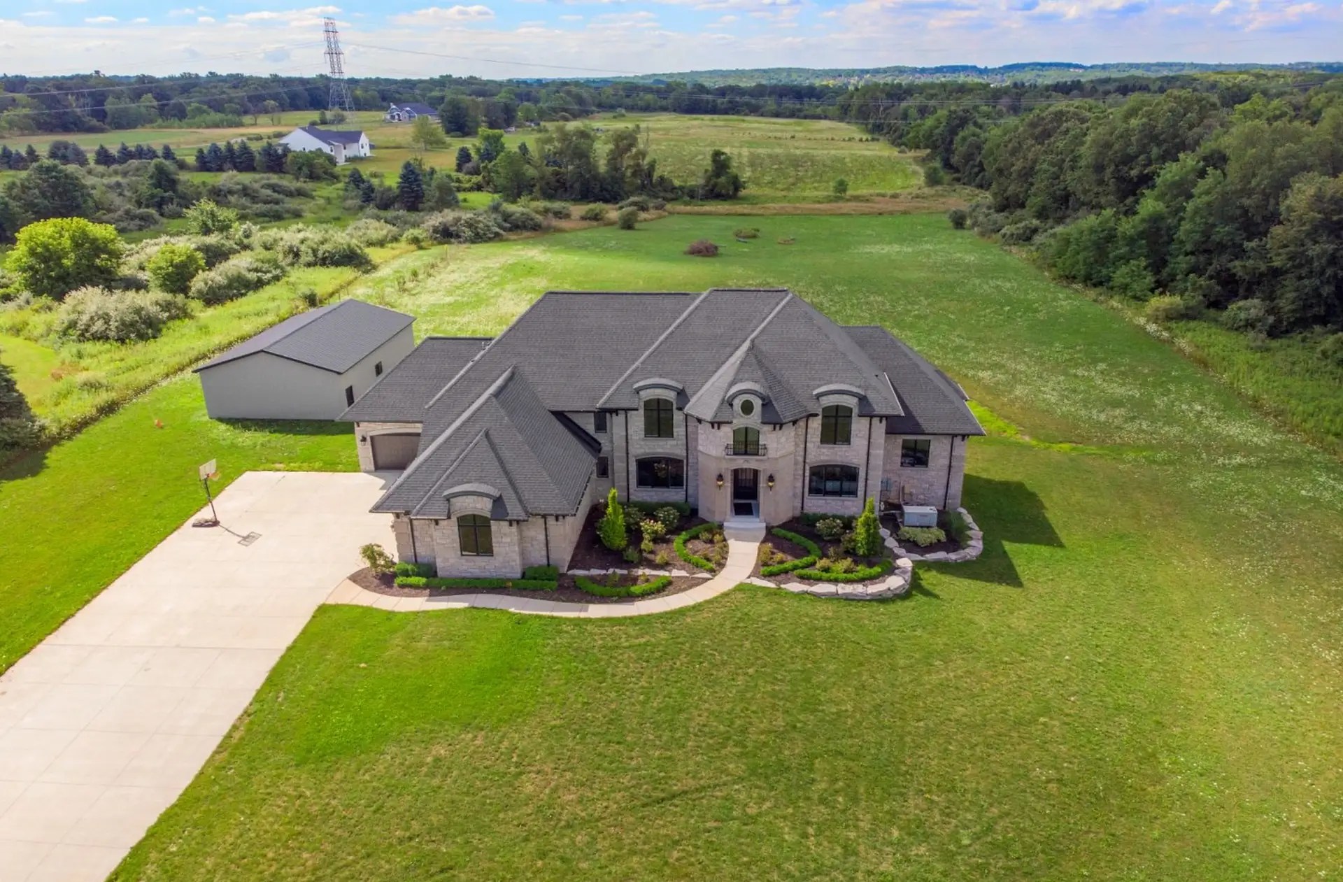 Brick & Stone Home On 10 Acres In Michigan (PHOTOS)
