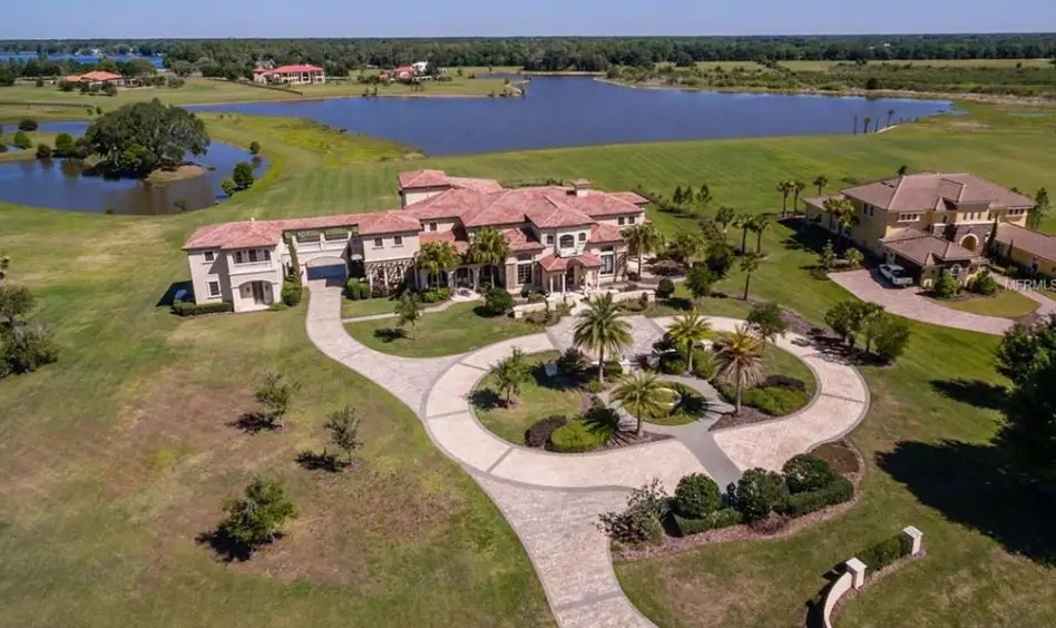 17,000 Square Foot Lakefront Mansion In Thonotosassa, Florida Homes